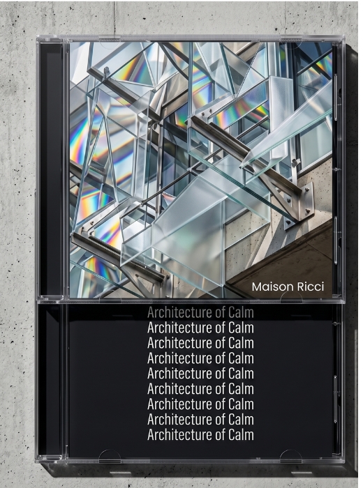Music and CD cover for a well known artist created in alexandria virginia with a glass case and logo concept to celebrate a affordable design in washington DC
